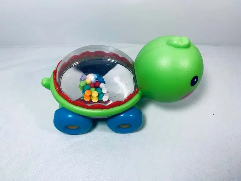 Turtle Toy baby Fisher Price green rolling